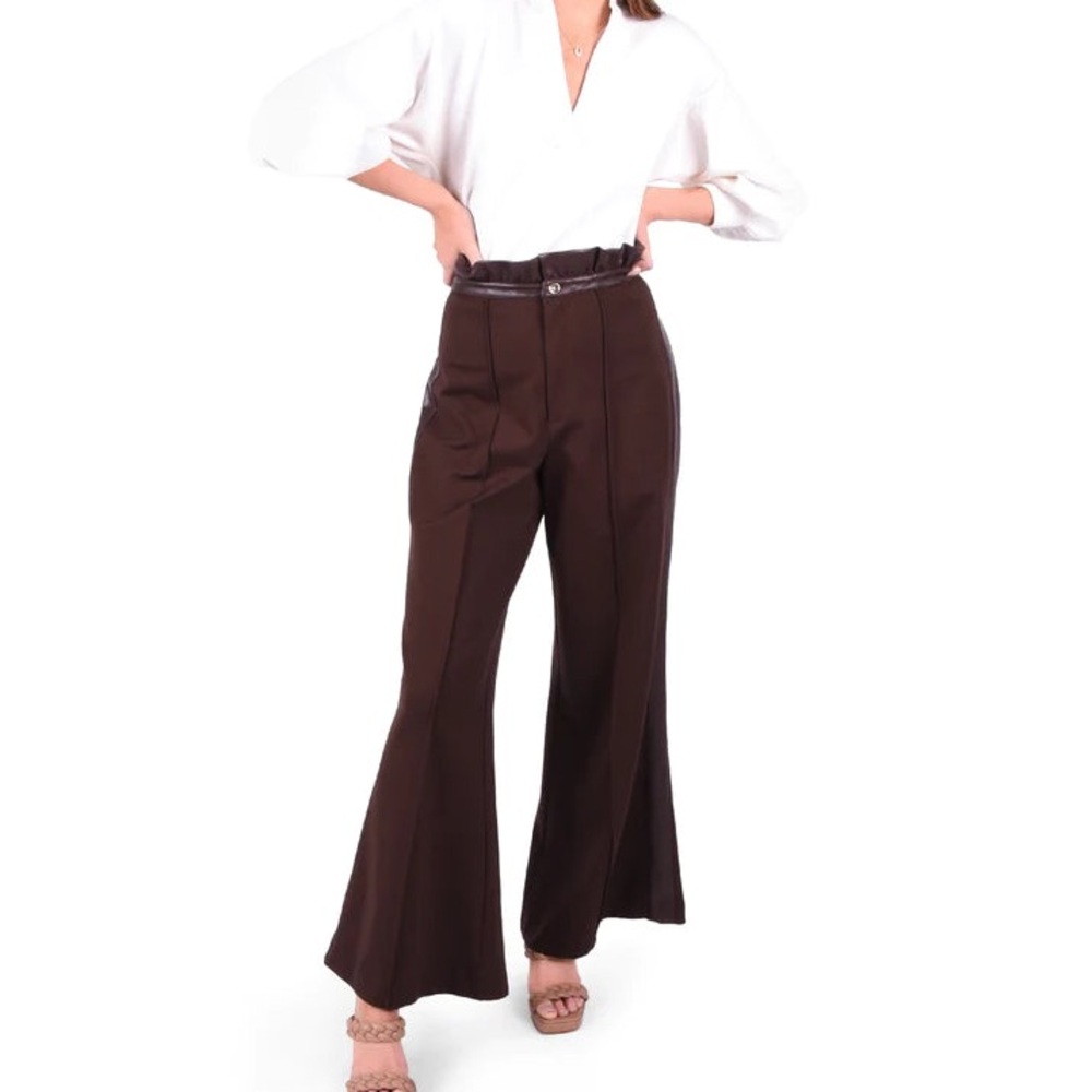 Emily McCarthy NWT Ruffle Flare Pants - Java, Medium